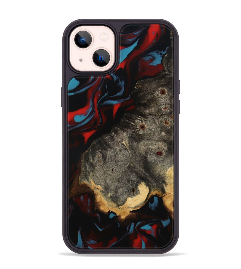 iPhone 14 Plus Wood Phone Case - Lena (Red, 801429)