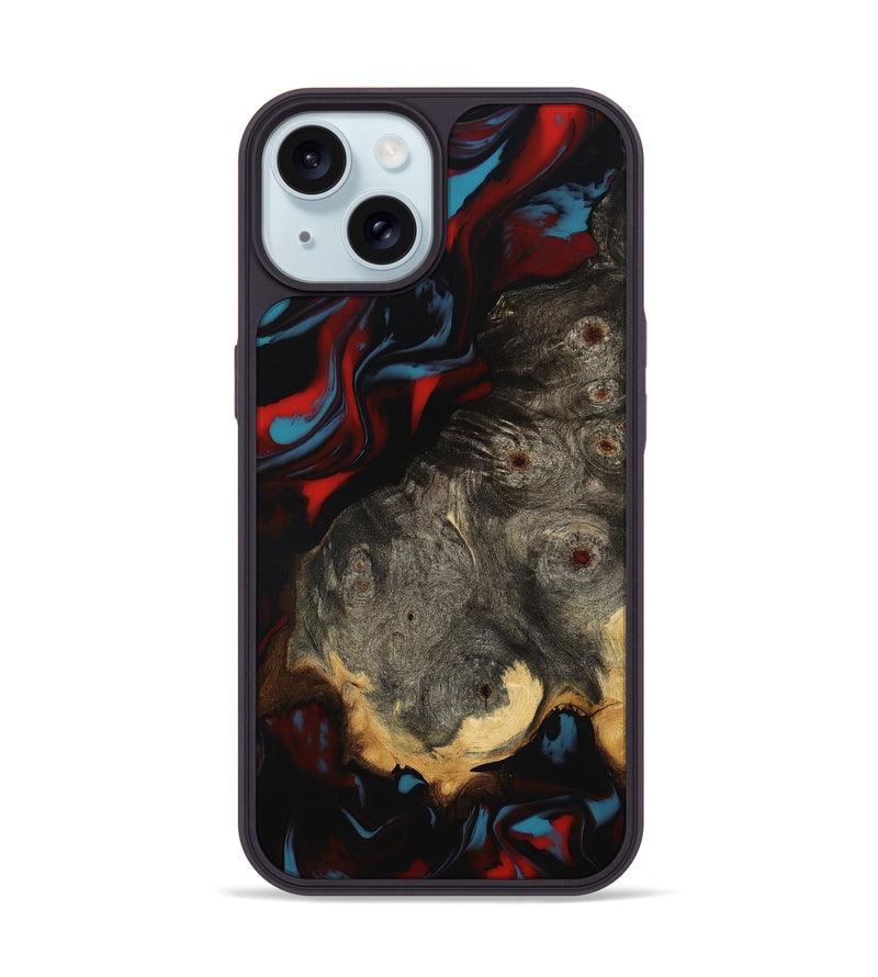 iPhone 15 Wood Phone Case - Lena (Red, 801429)
