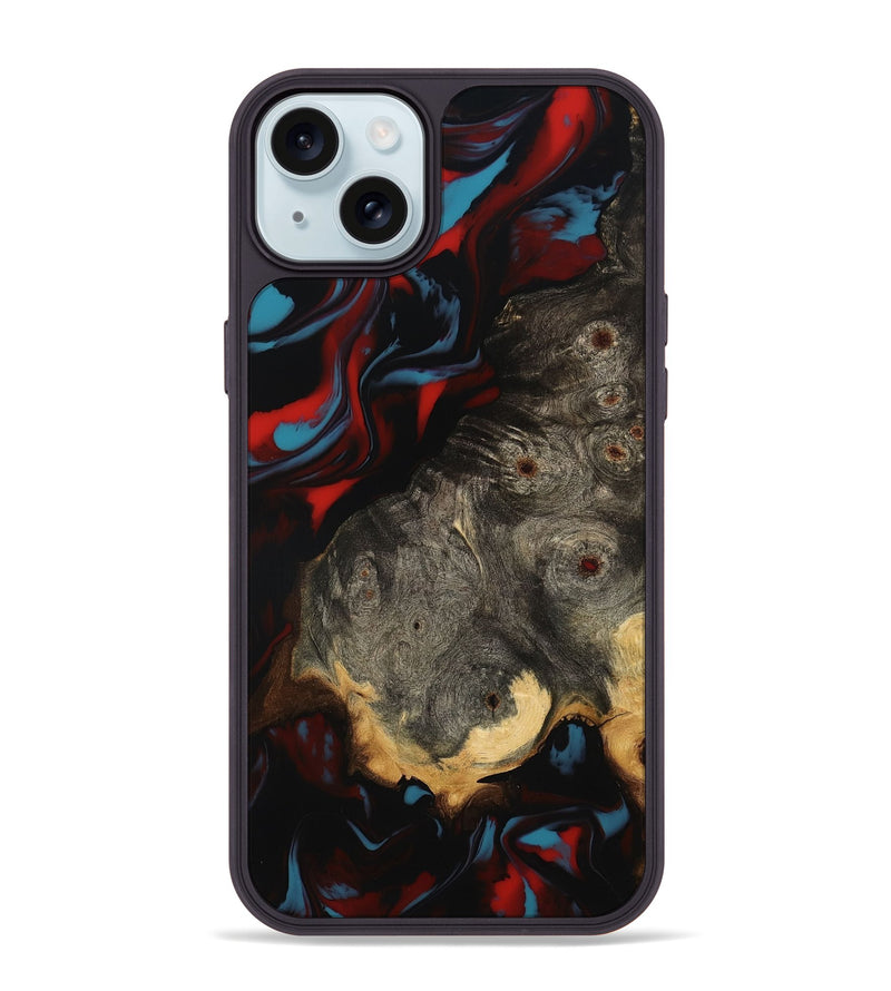 iPhone 15 Plus Wood Phone Case - Lena (Red, 801429)