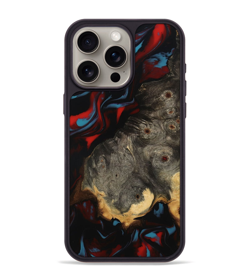 iPhone 15 Pro Max Wood Phone Case - Lena (Red, 801429)