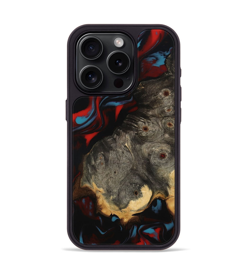 iPhone 15 Pro Wood Phone Case - Lena (Red, 801429)