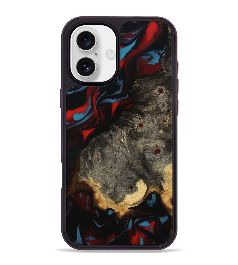 iPhone 16 Plus Wood Phone Case - Lena (Red, 801429)