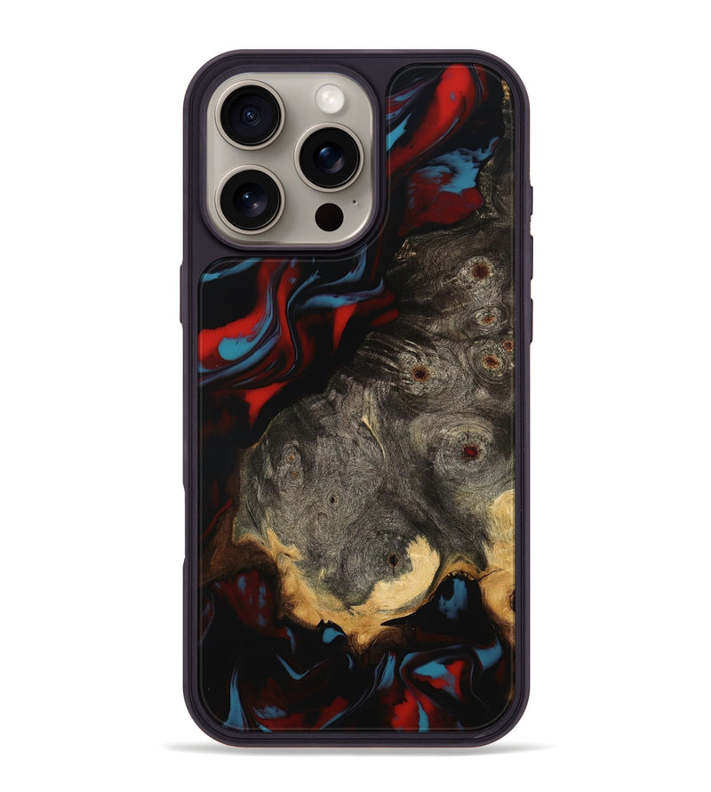 iPhone 16 Pro Max Wood Phone Case - Lena (Red, 801429)