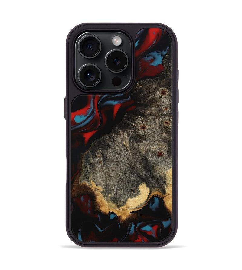 iPhone 16 Pro Wood Phone Case - Lena (Red, 801429)