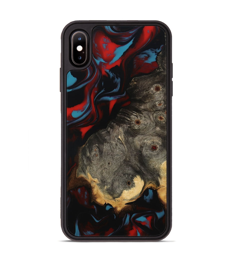 iPhone Xs Max Wood Phone Case - Lena (Red, 801429)