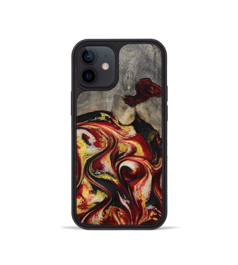 iPhone 12 mini Wood Phone Case - Ximena (Red, 801430)