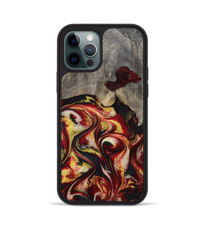 iPhone 12 Pro Wood Phone Case - Ximena (Red, 801430)