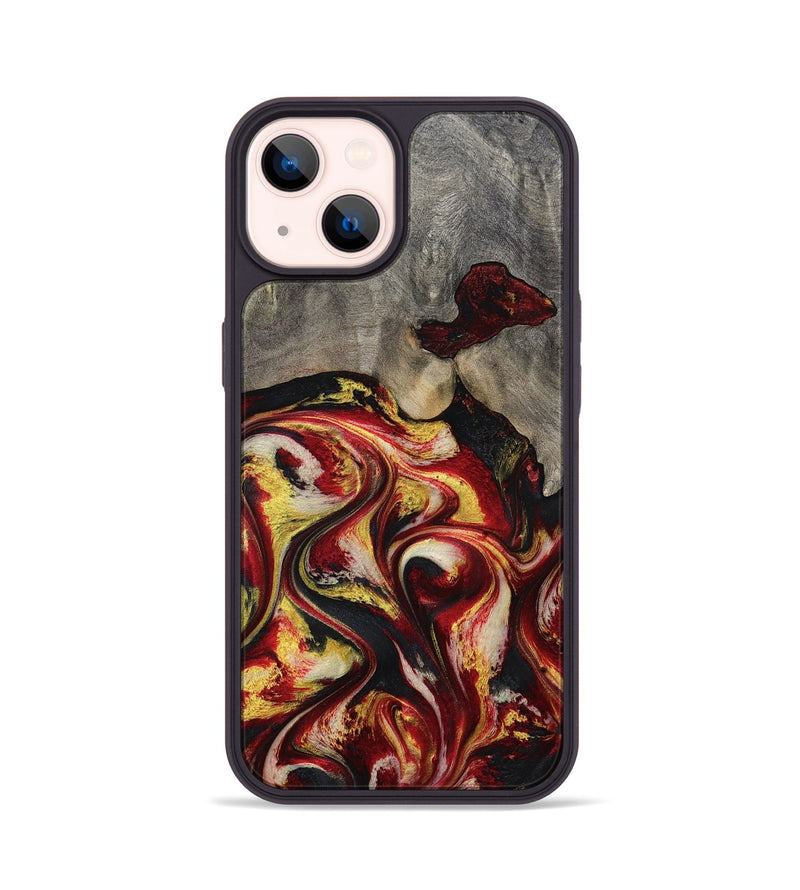 iPhone 14 Wood Phone Case - Ximena (Red, 801430)
