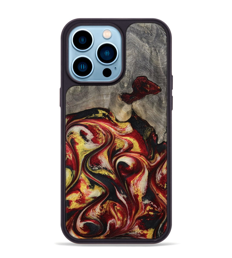 iPhone 14 Pro Max Wood Phone Case - Ximena (Red, 801430)