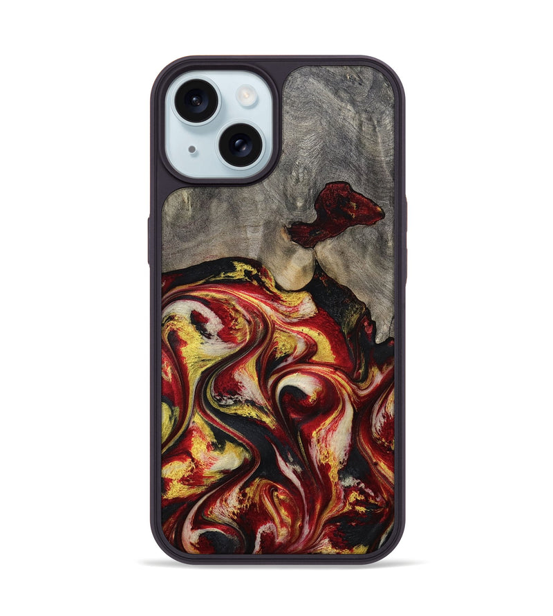 iPhone 15 Wood Phone Case - Ximena (Red, 801430)