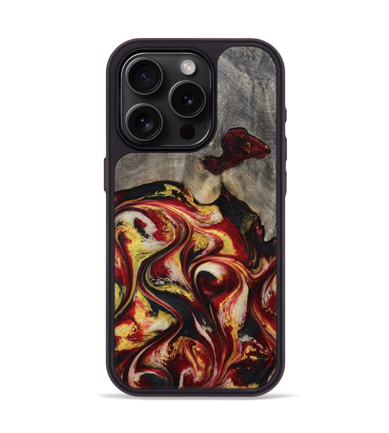 iPhone 15 Pro Wood Phone Case - Ximena (Red, 801430)