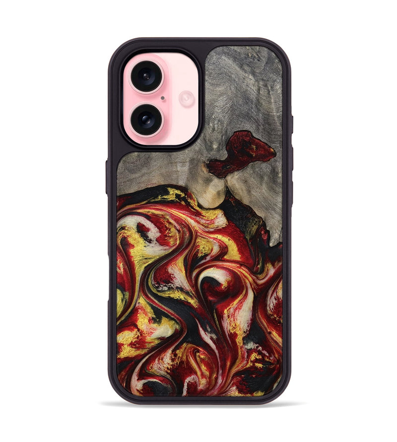 iPhone 16 Wood Phone Case - Ximena (Red, 801430)