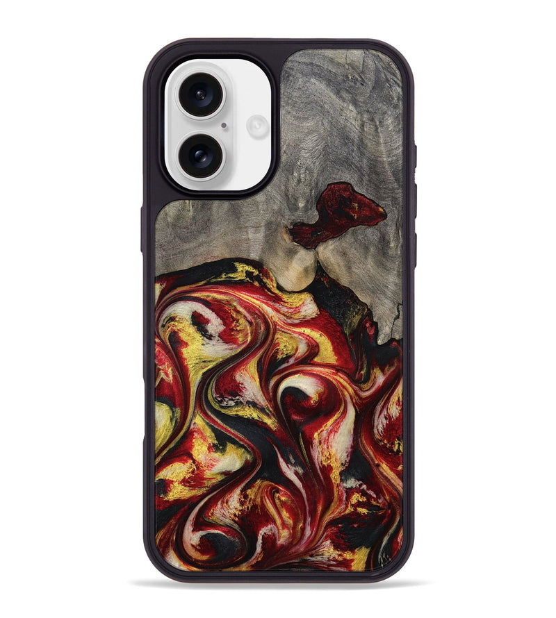 iPhone 16 Plus Wood Phone Case - Ximena (Red, 801430)