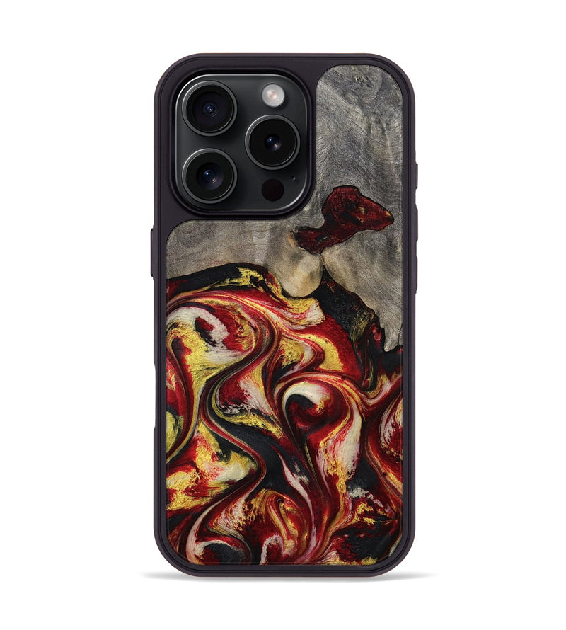 iPhone 16 Pro Wood Phone Case - Ximena (Red, 801430)