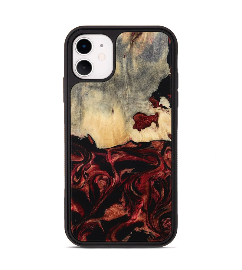 iPhone 11 Wood Phone Case - Khai (Red, 801431)