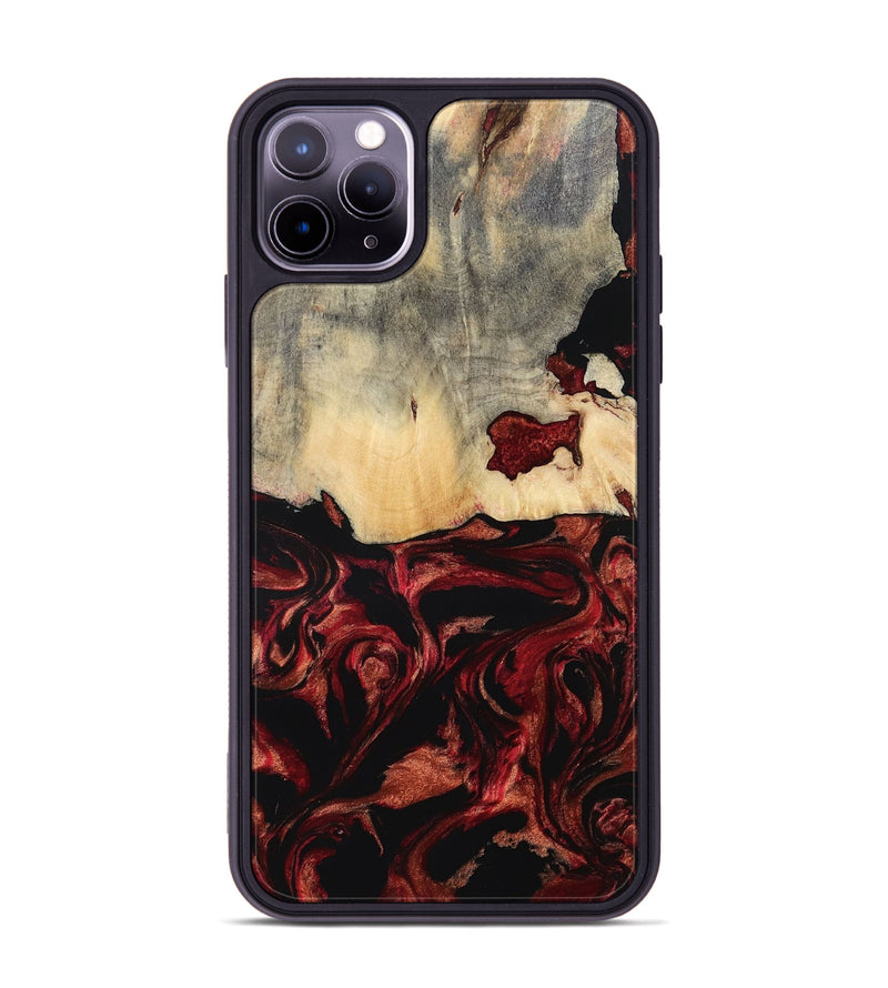 iPhone 11 Pro Max Wood Phone Case - Khai (Red, 801431)