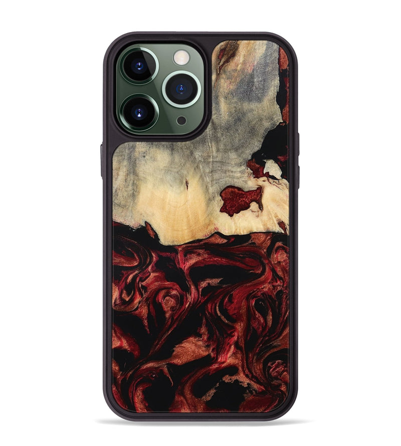 iPhone 13 Pro Max Wood Phone Case - Khai (Red, 801431)