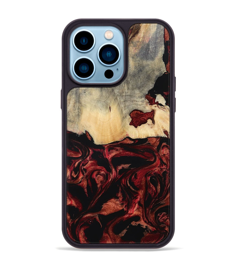 iPhone 14 Pro Max Wood Phone Case - Khai (Red, 801431)