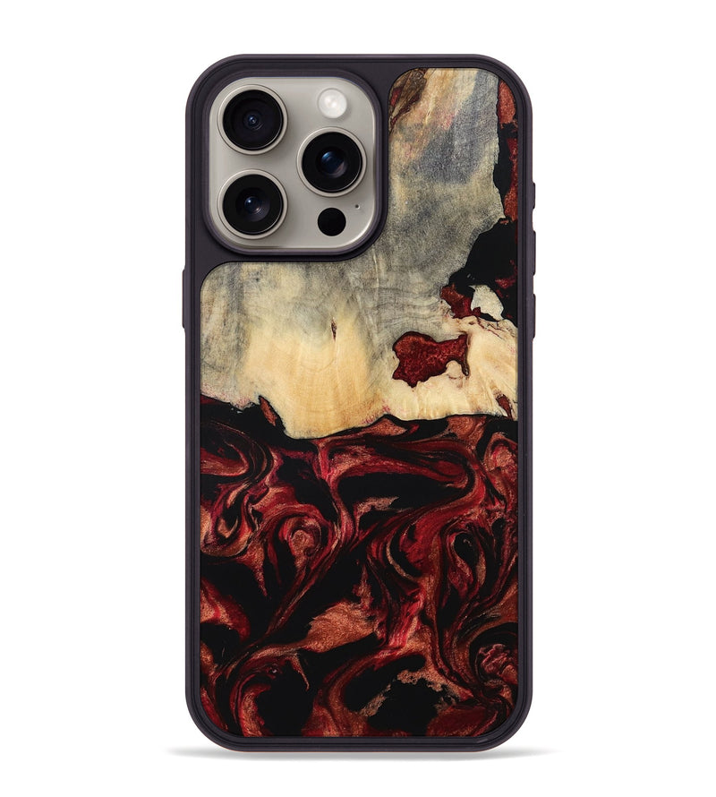 iPhone 15 Pro Max Wood Phone Case - Khai (Red, 801431)