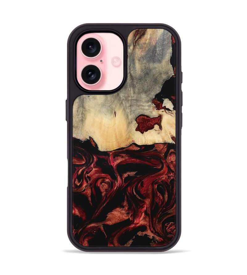 iPhone 16 Wood Phone Case - Khai (Red, 801431)