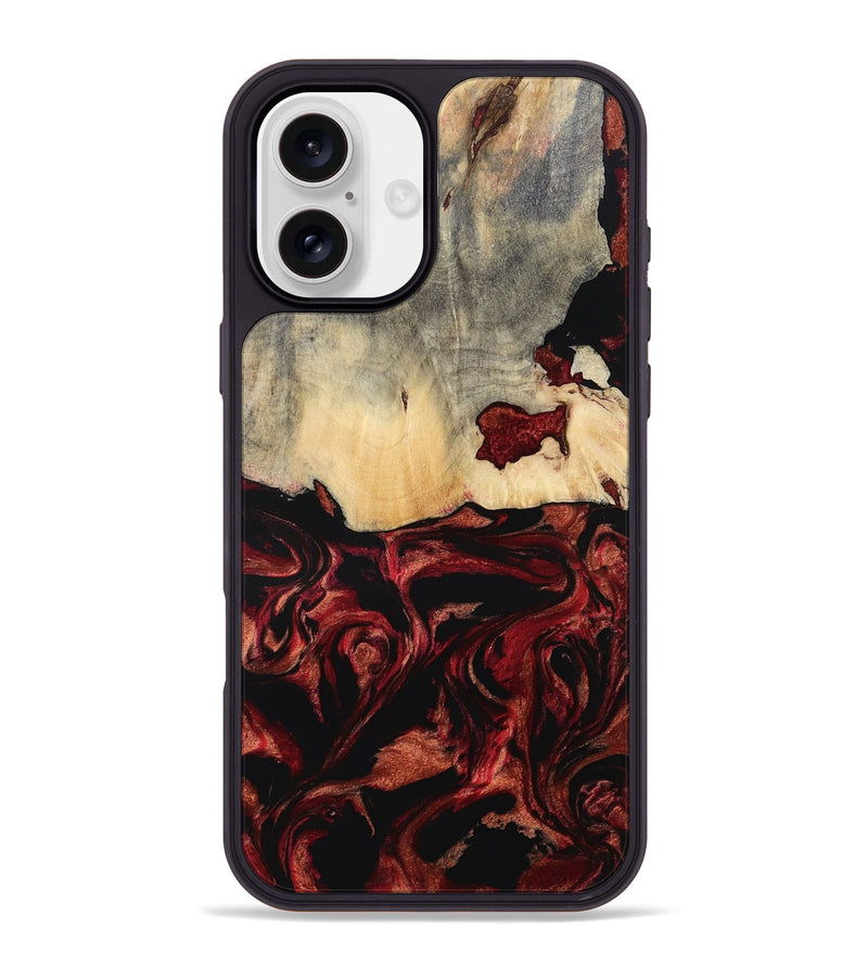 iPhone 16 Plus Wood Phone Case - Khai (Red, 801431)