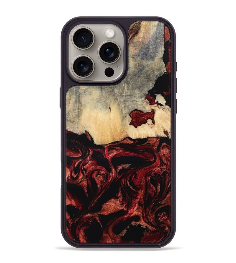 iPhone 16 Pro Max Wood Phone Case - Khai (Red, 801431)