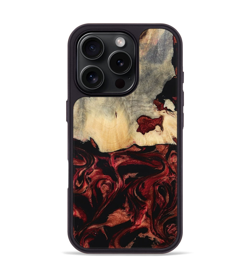 iPhone 16 Pro Wood Phone Case - Khai (Red, 801431)