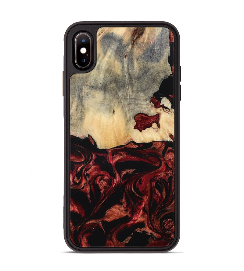 iPhone Xs Max Wood Phone Case - Khai (Red, 801431)