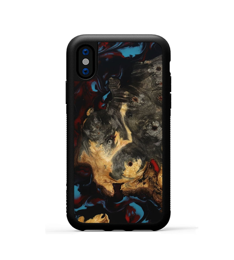 iPhone Xs Wood Phone Case - Savanah (Red, 801433)