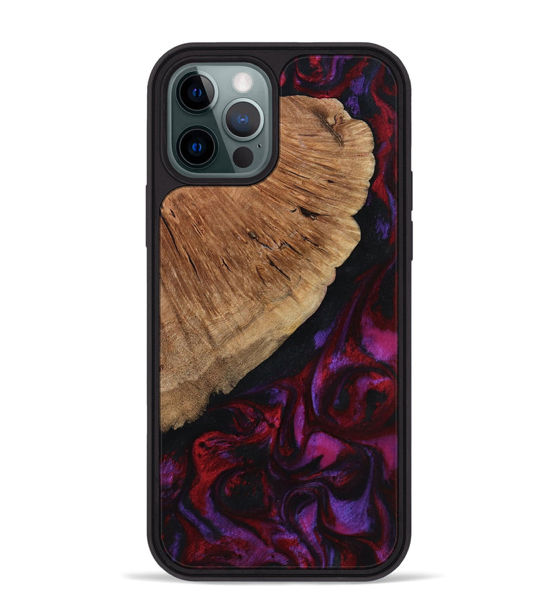 iPhone 12 Pro Max Wood Phone Case - Mustafa (Red, 801434)