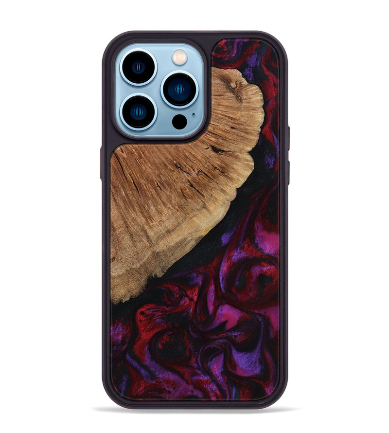 iPhone 14 Pro Max Wood Phone Case - Mustafa (Red, 801434)