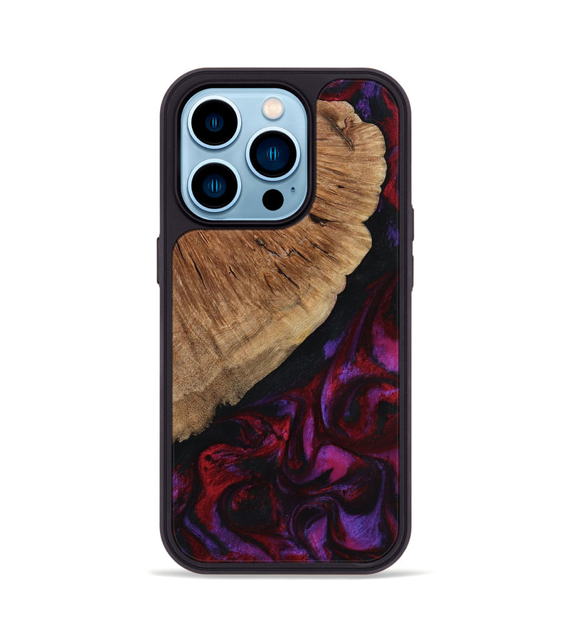 iPhone 14 Pro Wood Phone Case - Mustafa (Red, 801434)