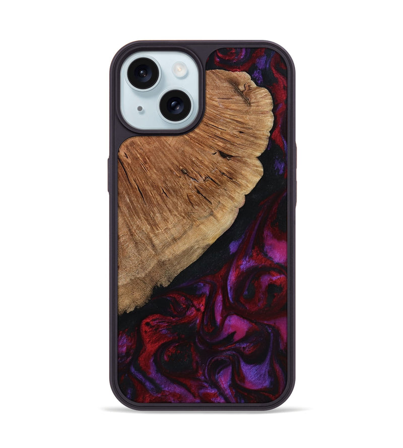 iPhone 15 Wood Phone Case - Mustafa (Red, 801434)
