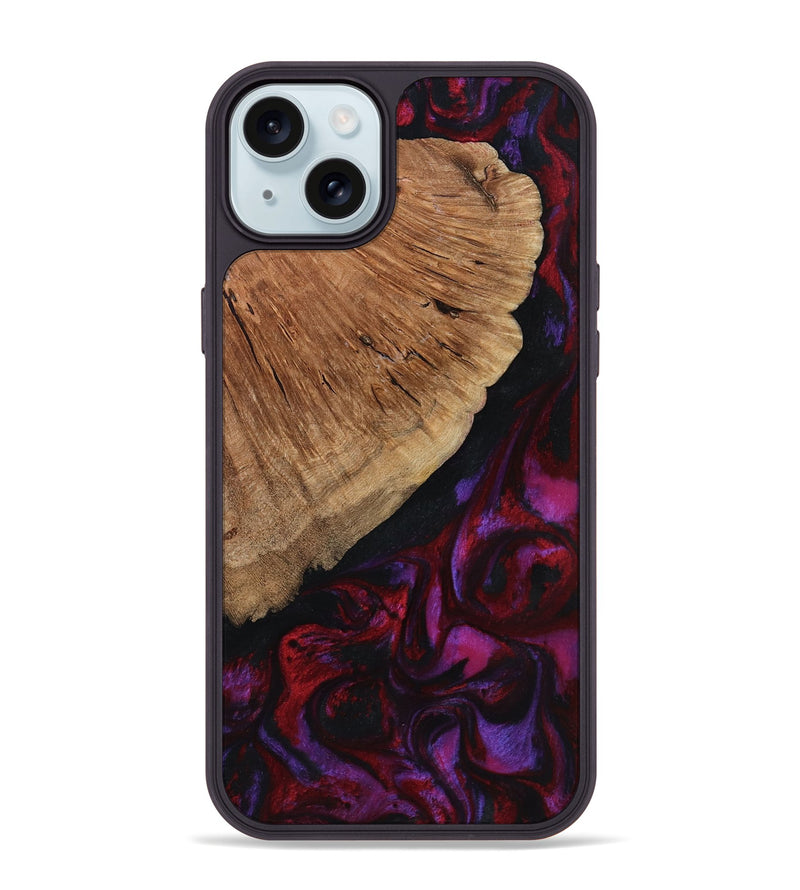 iPhone 15 Plus Wood Phone Case - Mustafa (Red, 801434)