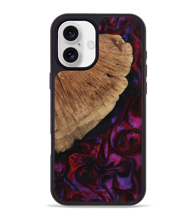 iPhone 16 Plus Wood Phone Case - Mustafa (Red, 801434)
