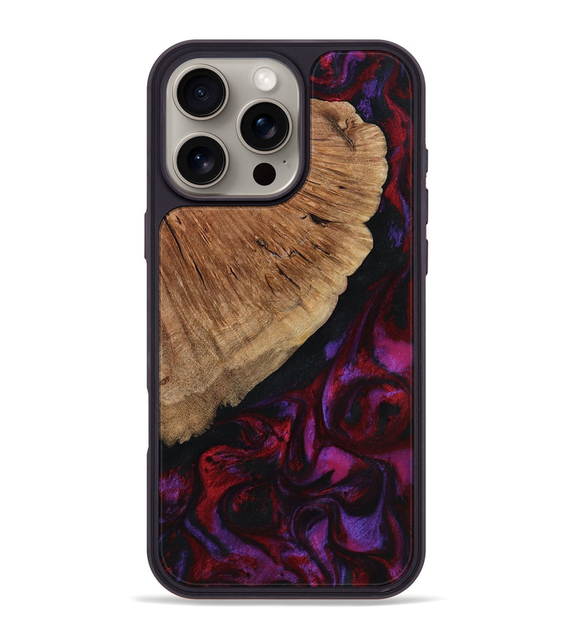 iPhone 16 Pro Max Wood Phone Case - Mustafa (Red, 801434)