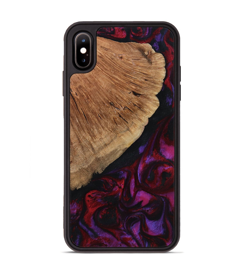 iPhone Xs Max Wood Phone Case - Mustafa (Red, 801434)