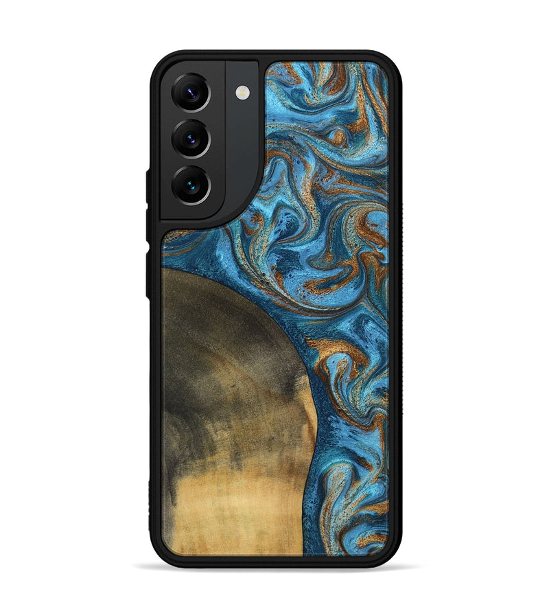 Galaxy S22 Plus Wood Phone Case - Akira (Teal & Gold, 801435)