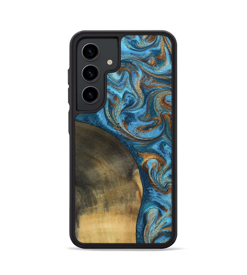 Galaxy S24 Wood Phone Case - Akira (Teal & Gold, 801435)