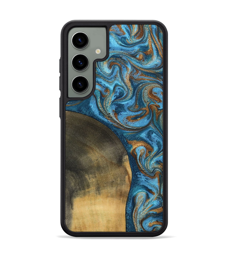 Galaxy S24 Plus Wood Phone Case - Akira (Teal & Gold, 801435)