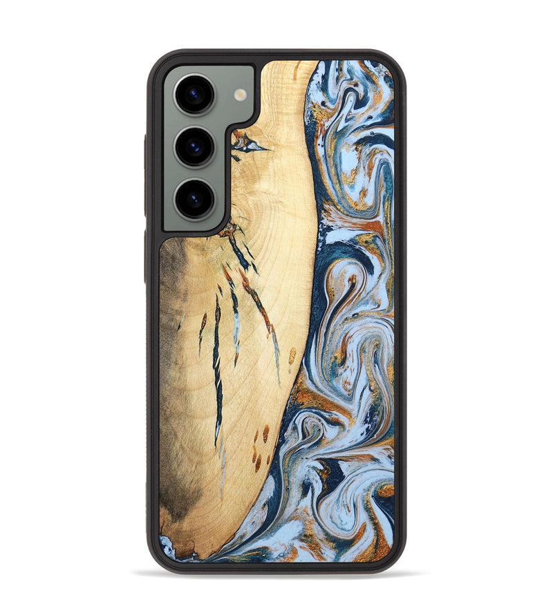 Galaxy S23 Plus Wood Phone Case - Betty (Teal & Gold, 801436)