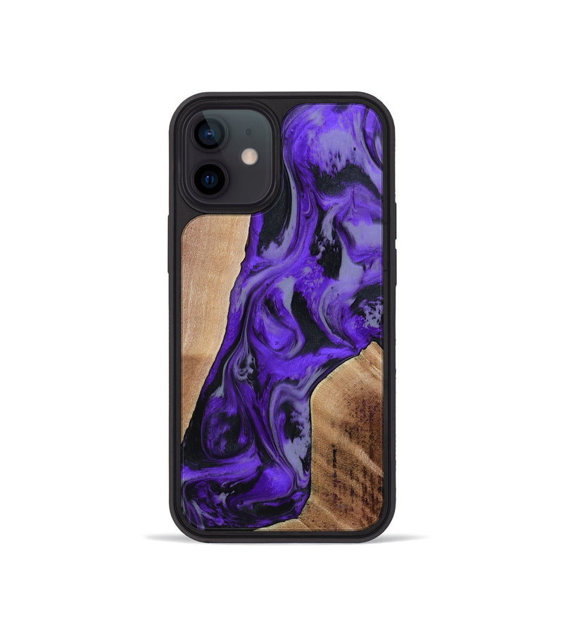 iPhone 12 mini Wood Phone Case - Reilly (Purple, 801437)