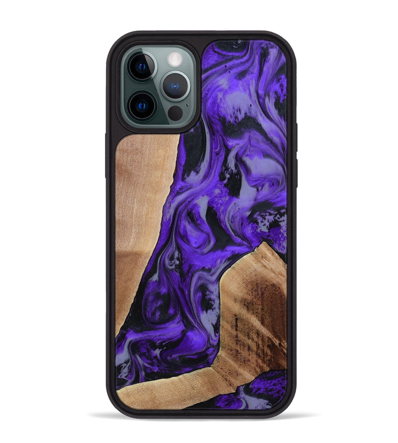iPhone 12 Pro Max Wood Phone Case - Reilly (Purple, 801437)