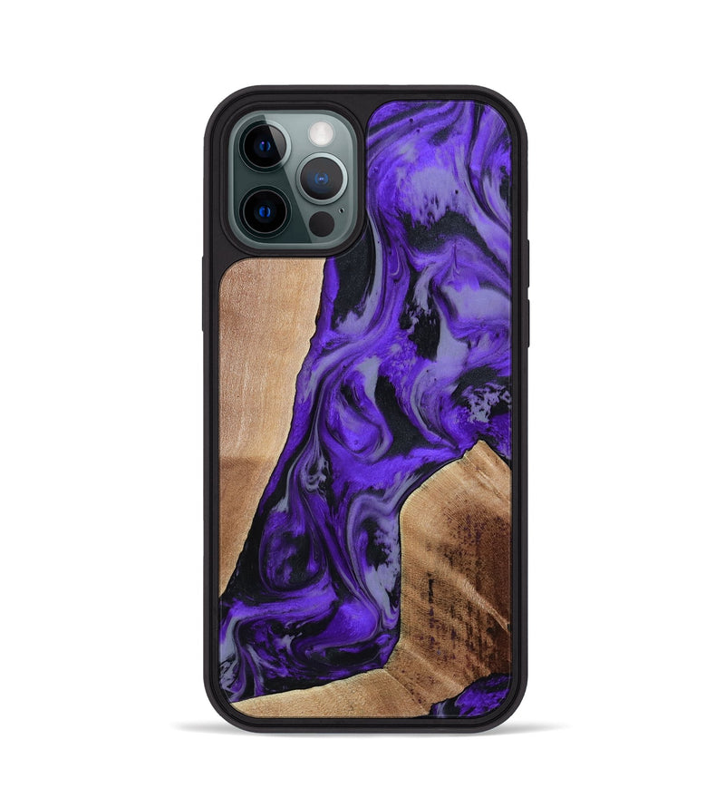 iPhone 12 Pro Wood Phone Case - Reilly (Purple, 801437)