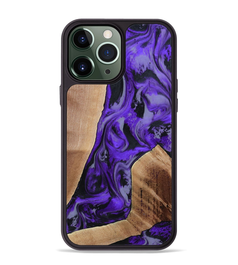 iPhone 13 Pro Max Wood Phone Case - Reilly (Purple, 801437)