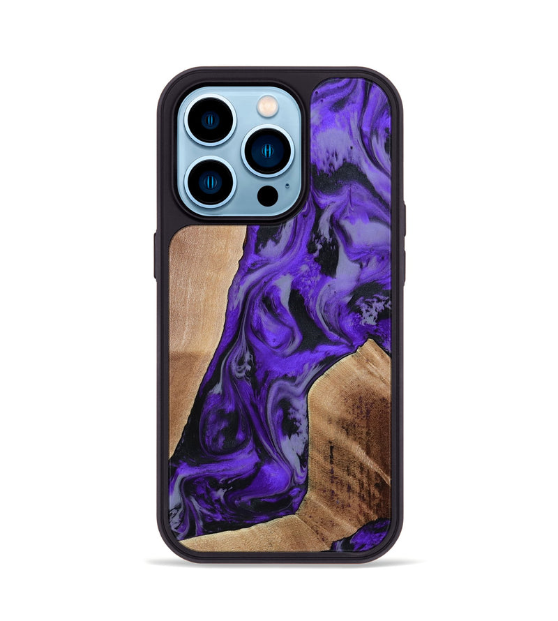 iPhone 14 Pro Wood Phone Case - Reilly (Purple, 801437)