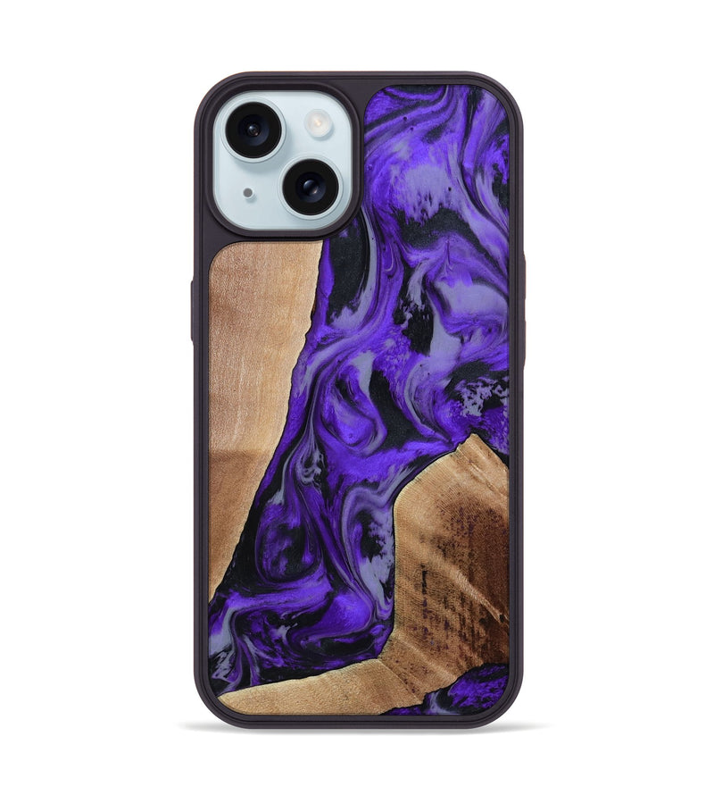 iPhone 15 Wood Phone Case - Reilly (Purple, 801437)