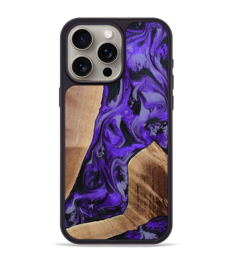 iPhone 15 Pro Max Wood Phone Case - Reilly (Purple, 801437)