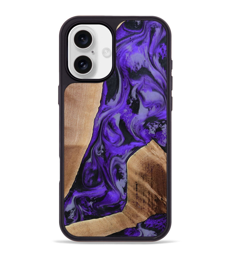 iPhone 16 Plus Wood Phone Case - Reilly (Purple, 801437)