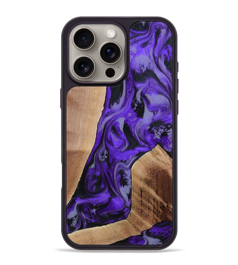 iPhone 16 Pro Max Wood Phone Case - Reilly (Purple, 801437)